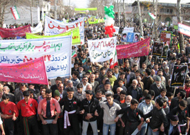 راهپیمایی ۱۳ آبان در ۳ شهر شهرستان مبارکه برگزار شد