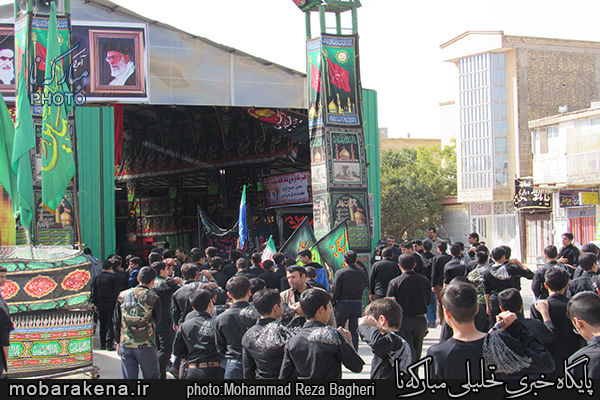 عزاداری دانش آموزان مبارکه در حسینیه شهرستان/ تصاویر